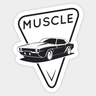 American Muscle Car Sticker